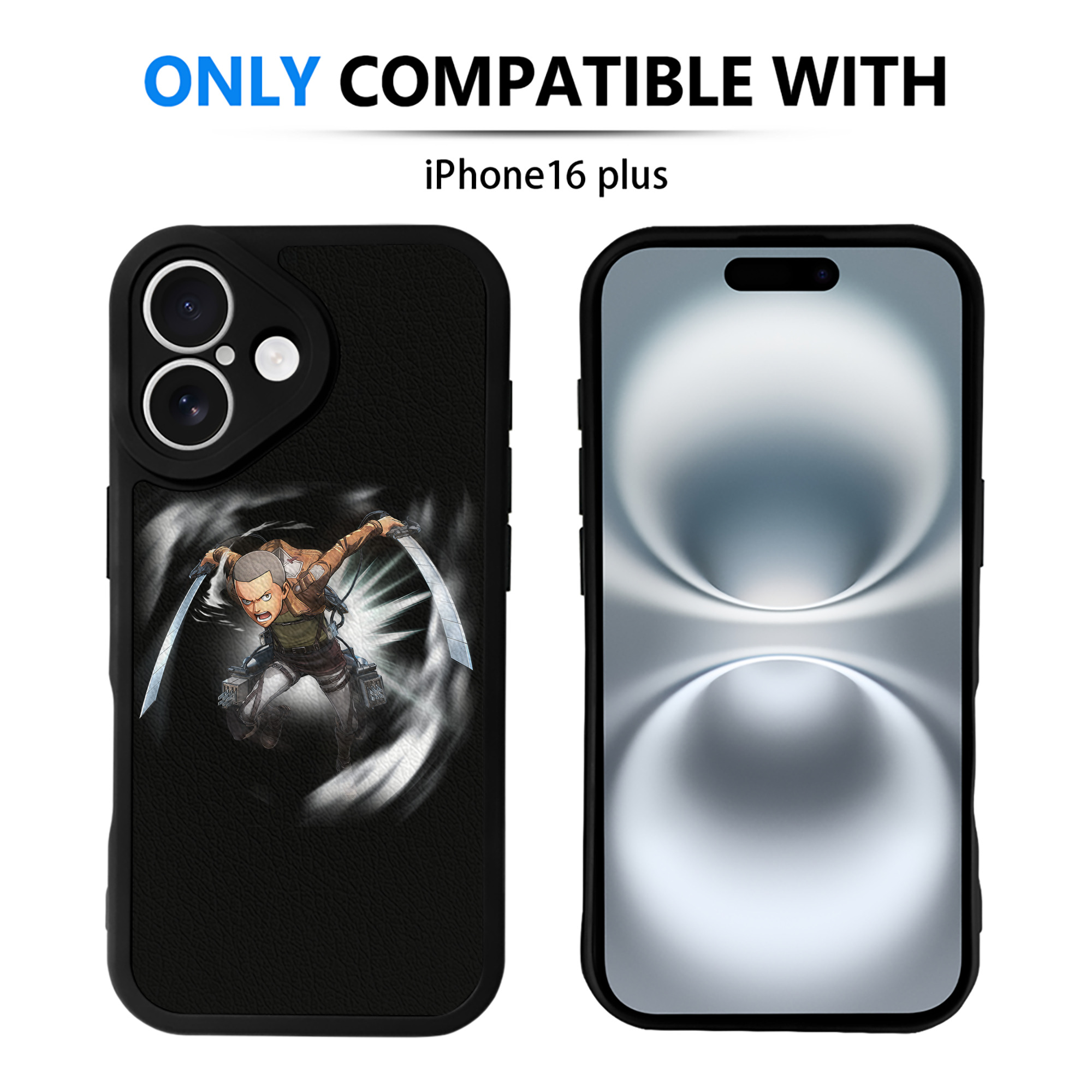（画像用） 進撃の巨人 コニー·スプリンガー Attack on Titan Connie Springer 【iPhone 16シリーズ対応】シリコンスマホケース（レザー調） 材質：シリコン
